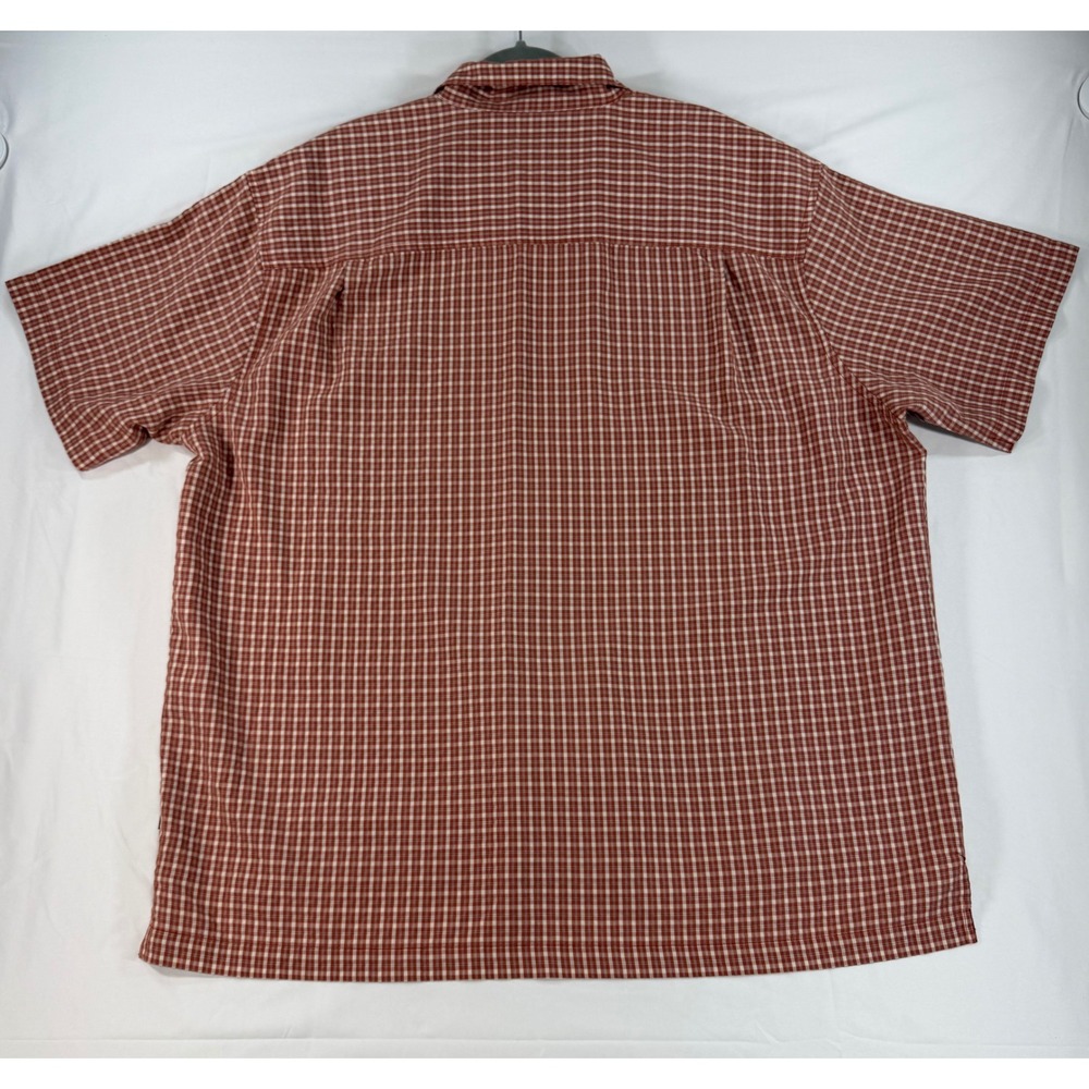 Woolrich Mens‎ 2XL Red Plaid Short Sleeve Button Down Shirt Modal Blend 6104 - Picture 3 of 10